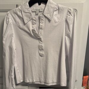 Classic White Button-Down Shirt for Women